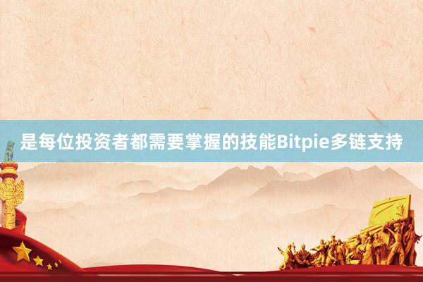 是每位投资者都需要掌握的技能Bitpie多链支持