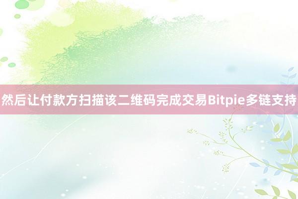 然后让付款方扫描该二维码完成交易Bitpie多链支持