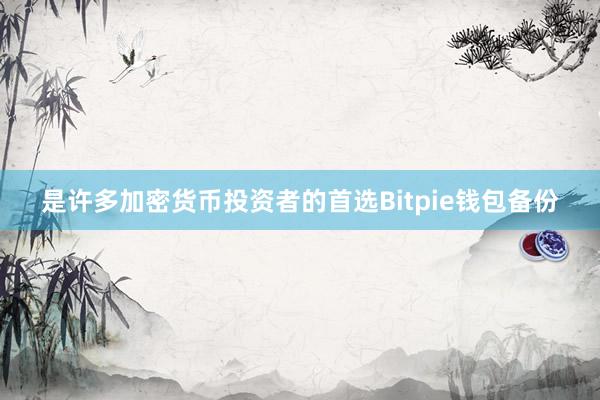 是许多加密货币投资者的首选Bitpie钱包备份