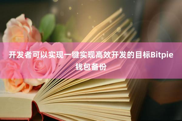 开发者可以实现一键实现高效开发的目标Bitpie钱包备份