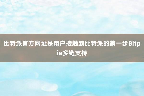 比特派官方网址是用户接触到比特派的第一步Bitpie多链支持