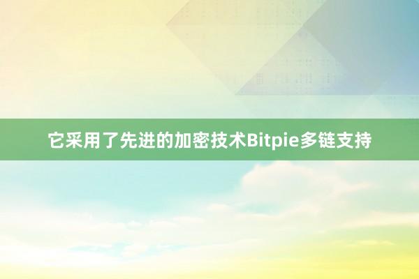 它采用了先进的加密技术Bitpie多链支持